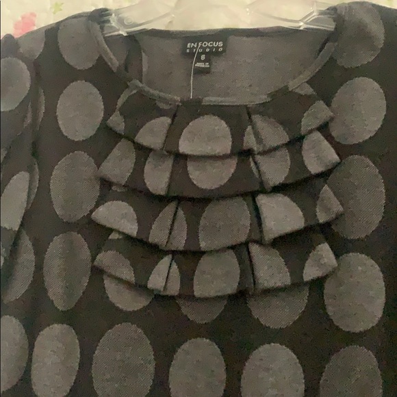 Black Puff Sleeve Dress NWT - Picture 3 of 3